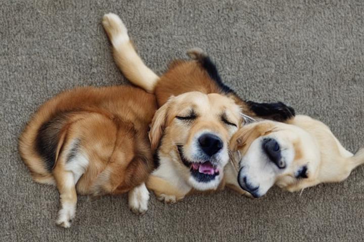 Nukkuvatko onnelliset koirat paljon?